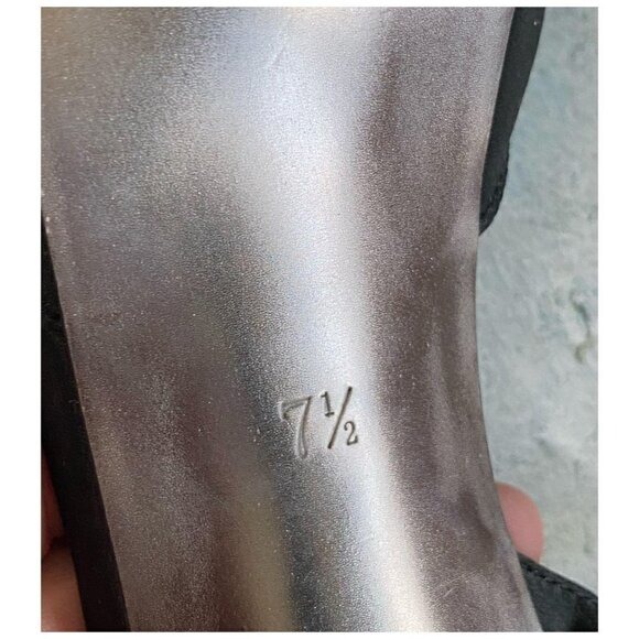 Charles by Charles David Black Satin Formal Heels w Rhinestones Women's Sz 7.5 - Picture 7 of 12